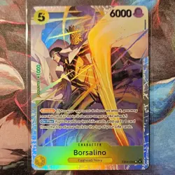 Bandai One Piece Card Game Borsalino EB04-058 Egghead SR Alt Art Foil - Image 1