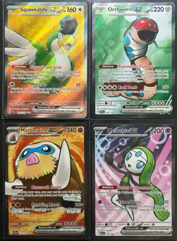 Pokemon TCG SV: Full Art Ultra Rare 4-Card Lot - Orthworm Mamoswine Meloetta + - Image 1