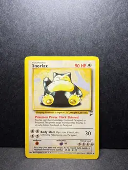 Snorlax 30/130 Rare Base Set 2 Pokemon Card LP Vintage WOTC - Image 1