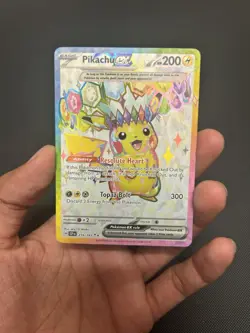 Pokemon TCG Pikachu EX Surging Sparks Ultra Rare Card - Image 1