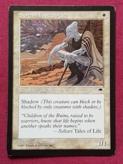 Magic The Gathering TEMPEST SOLTARI FOOT SOLDIER white card MTG - Image 1