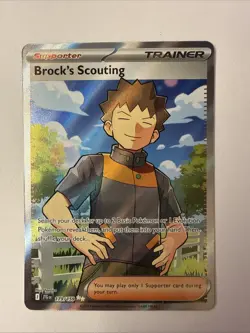 Brock’s Scouting 179/159 Ultra Rare 2025 Pokemon Journey Together Full Art Card - Image 1