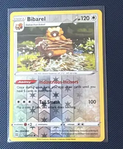 Bibarel 121/172 Reverse Holo NM Pokemon Card SWSH09 Brilliant Stars - Image 1