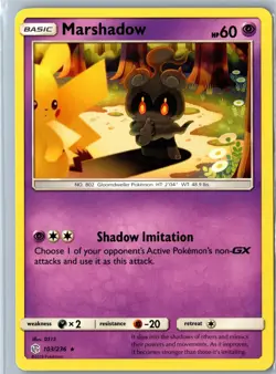 Pokemon Card - Marshadow Cosmic Eclipse 103/236 Rare Near Mint - Image 1