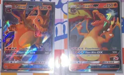Pokemon TCG 2-Card Holo Lot: Charizard GX SM211 Promo + Hidden Fates 9/68 - Image 1