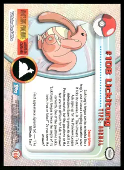 Pokemon Cards Lickitung #108 Topps Trading Cards Series 2 NM *3 - Image 2
