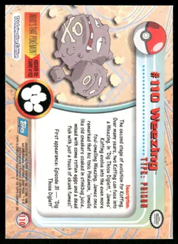 Pokemon Cards Wheezing #110 Topps Trading Cards Series 2 LP *3 - Image 2