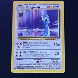Dragonair 18/102 Pokemon TCG Base Set Rare Vintage Card Lightly Played LP - Image 1