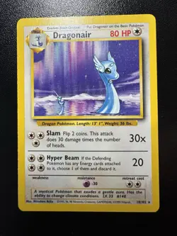 Pokemon TCG Dragonair Base Set 18/102 Regular Rare Card LP - Image 1