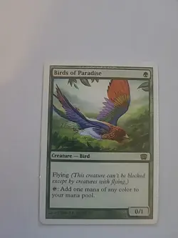 Magic The Gathering Birds of Paradise 8th Edition Regular Lightly Played - Image 1
