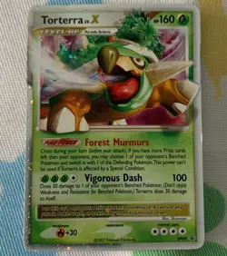 AUTHENTIC 2007 Pokemon Card Torterra LV.X (Diamond & Pearl Black Star Promo 09) - Image 1