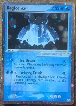 Regice ex 98/106 - EX Emerald 2005 - Ultra Rare Holo Pokemon Card - NM Raw Vinta - Image 1