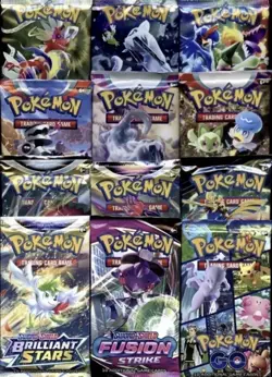 x6 Pokemon TCG Factory Sealed Booster Packs Premium Card Lot Modern/Vintage Sets - Image 1