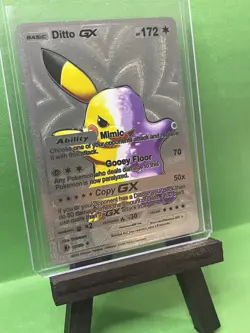 FAN ART! Ditto GX Silver Foil Pokemon Card - Image 3