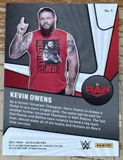 2022 Panini Revolution WWE Kevin Owens Supernova Insert Card!! - Image 2