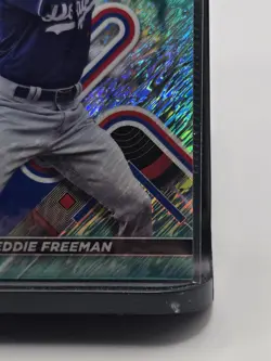 2022 Topps Finest - Freddie Freeman #34 Aqua Shimmer Refractor /175 - Image 5
