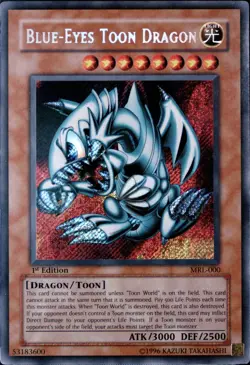 Blue-Eyes Toon Dragon MRL-000 Magic Ruler 1st Edition Near Mint - Mint (NM-MT) - Image 1