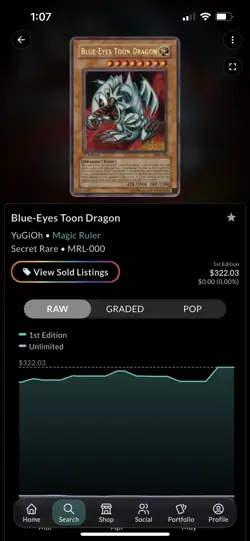 Blue-Eyes Toon Dragon MRL-000 Magic Ruler 1st Edition Near Mint - Mint (NM-MT) - Image 4