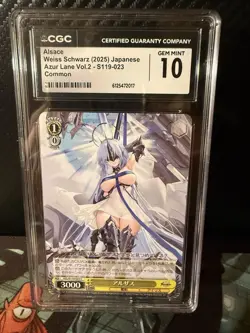 2025 Weiss Schwarz Japanese Azur Lane Vol.2 Alsace #S119-023 CGC 10 GEM Mint - Image 3