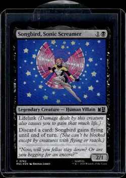 Songbird, Sonic Screamer Foil C Commander: Marvel Super Heroes 762 NM - Image 1