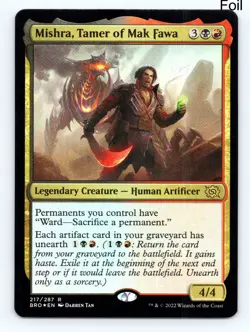 MTG Mishra, Tamer of Mak Fawa Foil R The Brothers' War 217 NM - Image 1