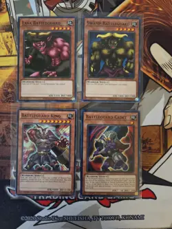 YUGIOH SWAMP BATTLEGUARD + LAVA BATTLEGUARD + BATTLEGUARD KING + CADET COMMON NM - Image 1