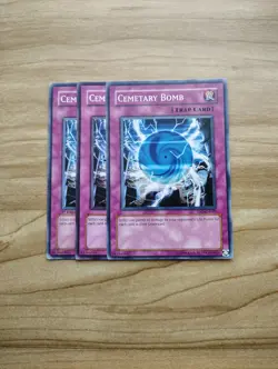 Yu-Gi-Oh! - Cemetary Bomb 3x - Full Playset Of Cards - Image 1