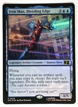 💫 MTG MARVEL SUPER HEROES IRON MAN BLEEDING EDGE #0626 RARE FOIL - Image 1