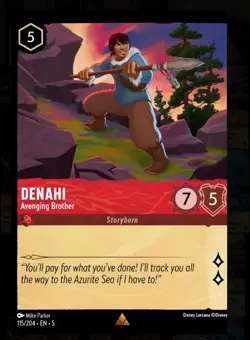 Denahi - Avenging Brother 115/204 Rare Shimmering Skies Lorcana Disney Eng Card - Image 1