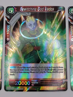 Bewitching God Vados Foil x3 Rare DBS TCG Playset Holo Cards Dragon Ball Super - Image 4