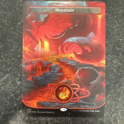 Mountain (489) (Borderless) (Galaxy Foil) Unfinity Foil - Image 1