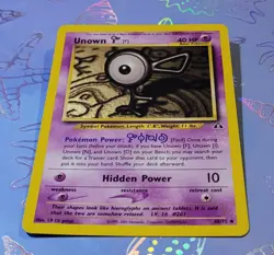 Unown [F] 48/75 Neo Discovery Pokemon Card NM - Image 3