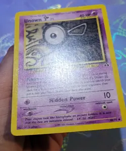 Unown [F] 48/75 Neo Discovery Pokemon Card NM - Image 4