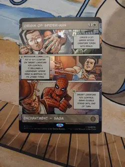 Origin of Spider-Man Borderless Foil Rare MTG Marvel Spiderman - Image 1