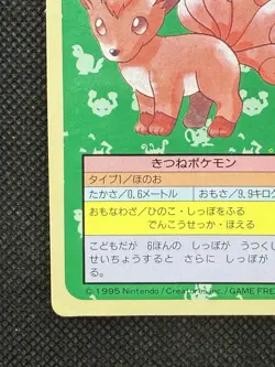 Pokemon Card Japanese Vulpix 037 Top sun Topsun 1995 Blue Back - Image 5