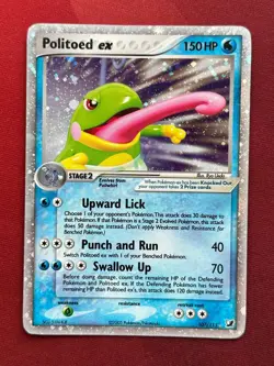 POLITOED EX 107/115 EX Unseen Forces HOLO rare Pokemon TCG card NM - Image 1