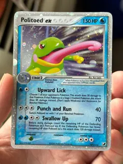 POLITOED EX 107/115 EX Unseen Forces HOLO rare Pokemon TCG card NM - Image 3