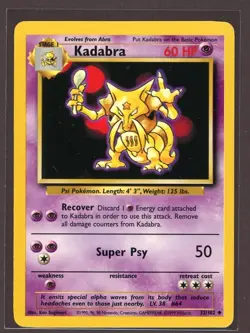 Kadabra Non-Holo 1999 WOTC Pokemon Card 32/102 Base Set NM/M - Image 1