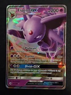 Pokemon TCG Espeon GX Card 61/149 Sun & Moon Base Set - Image 1