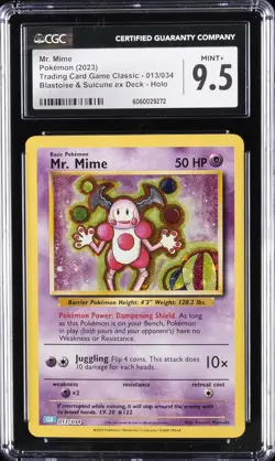 2023 POKEMON TRADING CARD GAME CLASSIC #013/034 MR. MIME CGC 9.5 - Image 1