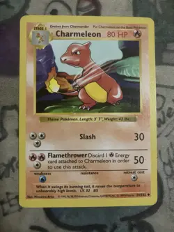 Pokemon TCG Charmeleon Card 024/102 Shadowless Regular Base Set - Image 1