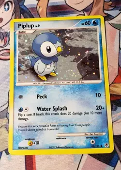Pokemon TCG: Piplup: Diamond & Pearl 93/130 Promo Cosmos Holo Rare SWIRL LP - Image 1