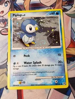 Pokemon TCG: Piplup: Diamond & Pearl 93/130 Promo Cosmos Holo Rare SWIRL LP - Image 2