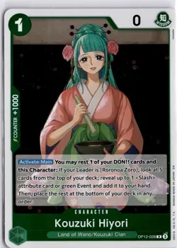 Kouzuki Hiyori OP12-028 Legacy Of The Master Foil Trading Card TCG - Image 1
