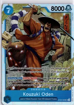 Kouzuki Oden ST22-005 SR One Piece Card Game Trading Card - Image 3