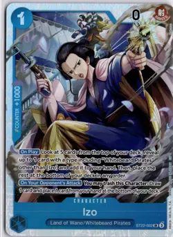 IZO ST22-002 SR Foil One Piece TCG Whitebeard Pirates Trading Card TCG - Image 1