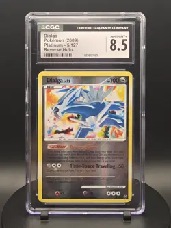 CGC 8.5 MINT Dialga 2009 Platinum 5/127 Reverse Holo Pokemon Card - Image 1