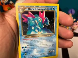 Pokemon Dark Feraligatr #5/105 Neo Destiny Holo Card 2002 Vintage Rare Retro - Image 2