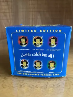 FACTORY SEALED Vtg 1999 Pokemon 23k Gold Plated PIKACHU Trading Card Burger King - Image 3