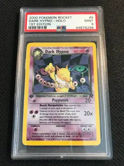 PSA 9 MINT Dark Hypno 9 Team Rocket 1st Edition Holo Pokemon Card - Image 1